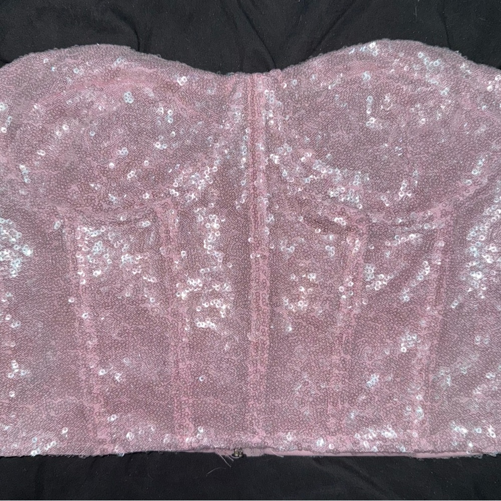 Forever 21 Light Pink Sequin Top